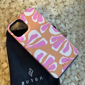 Burga Pink and Orange Floral iPhone 14 Case